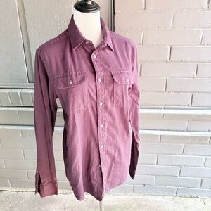 Apt. 9 Men's Casual Maroon Button-Down Shirt